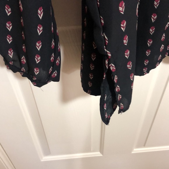 Black long sleeve button down blouse 3X - Picture 7 of 9